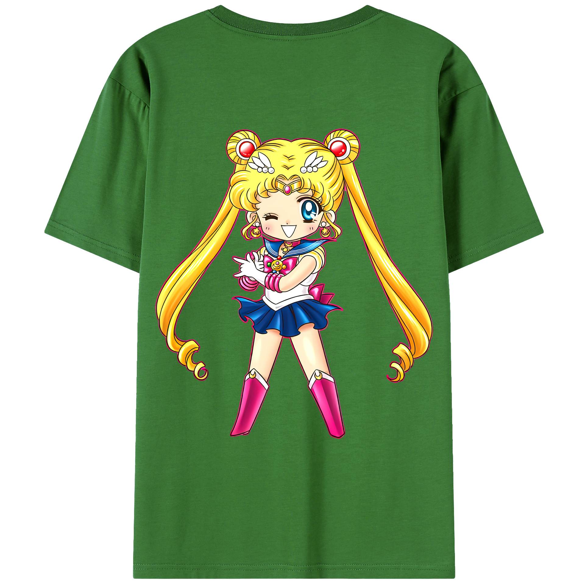 （画像用） 美少女戦士セーラームーン 月野 うさぎ つきの うさぎ Sailor Moon Tsukino Usagi レディース半袖Tシャツ(バックプリント)